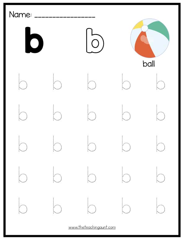 small alphabet worksheet letter