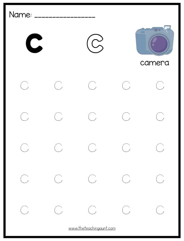 lowercase alphabet tracing letter