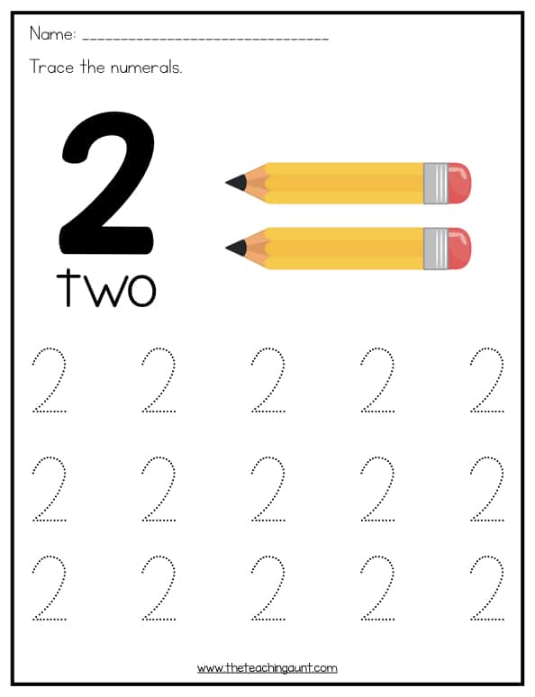 Free Printable Number Tracing Worksheets For Preschoolers