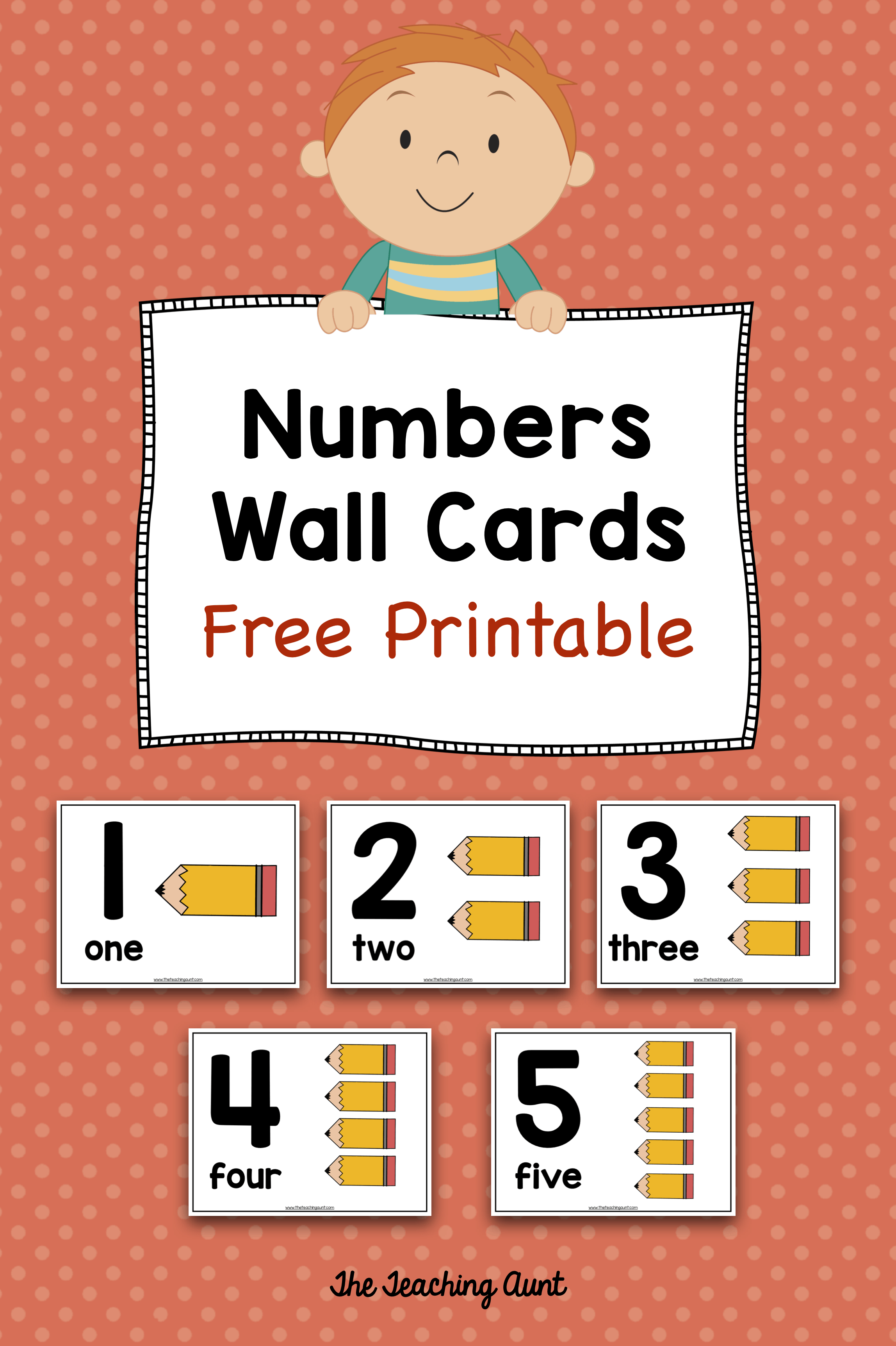 Number Wall Cards For Preschoolers The Teaching Aunt