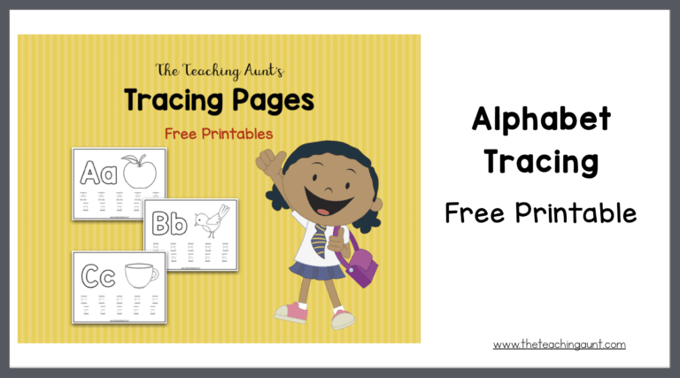 Alphabet Tracing Page The Teaching Aunt Free Printable