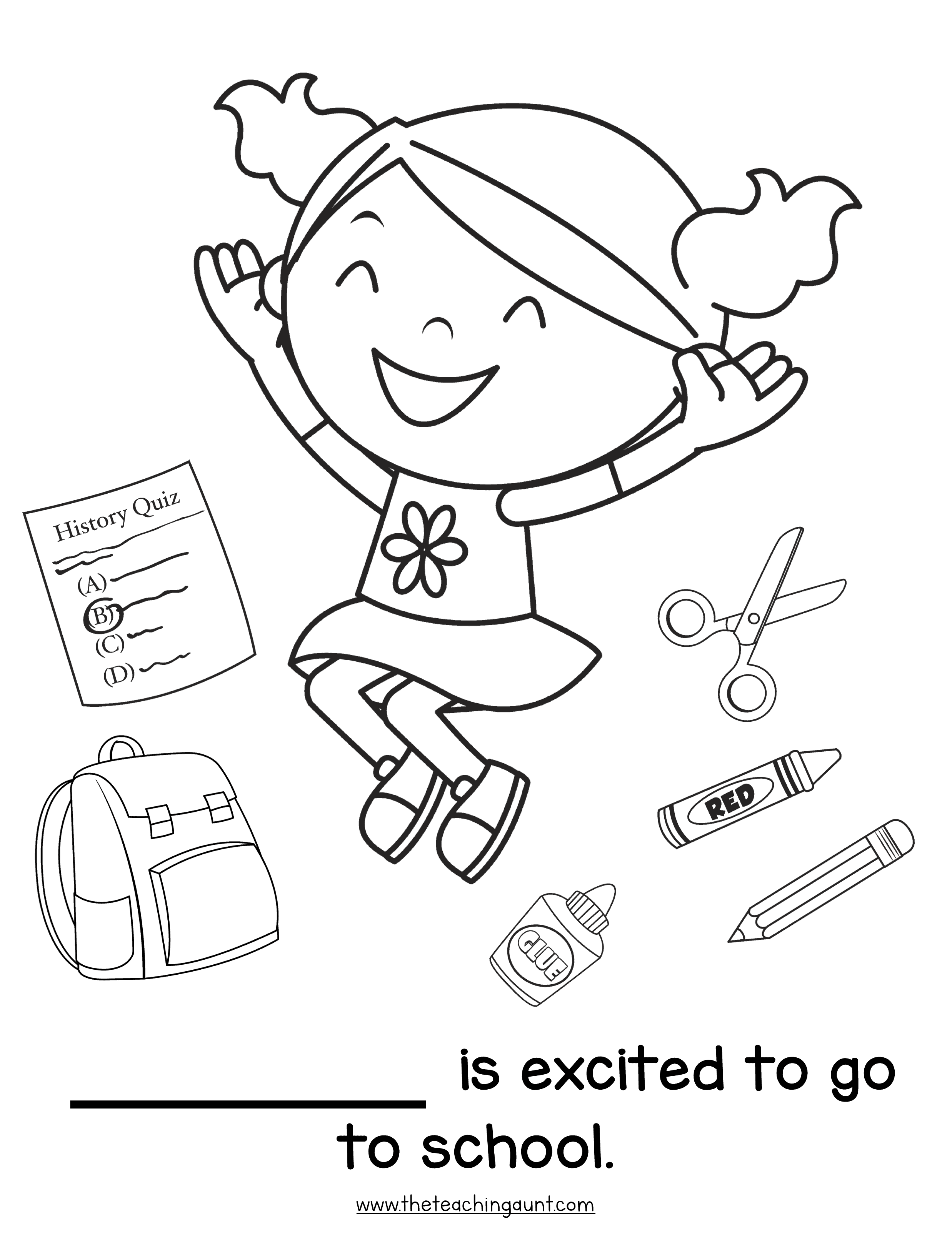 The Teaching Aunt Free Printable Coloring Pages for Preschoolers