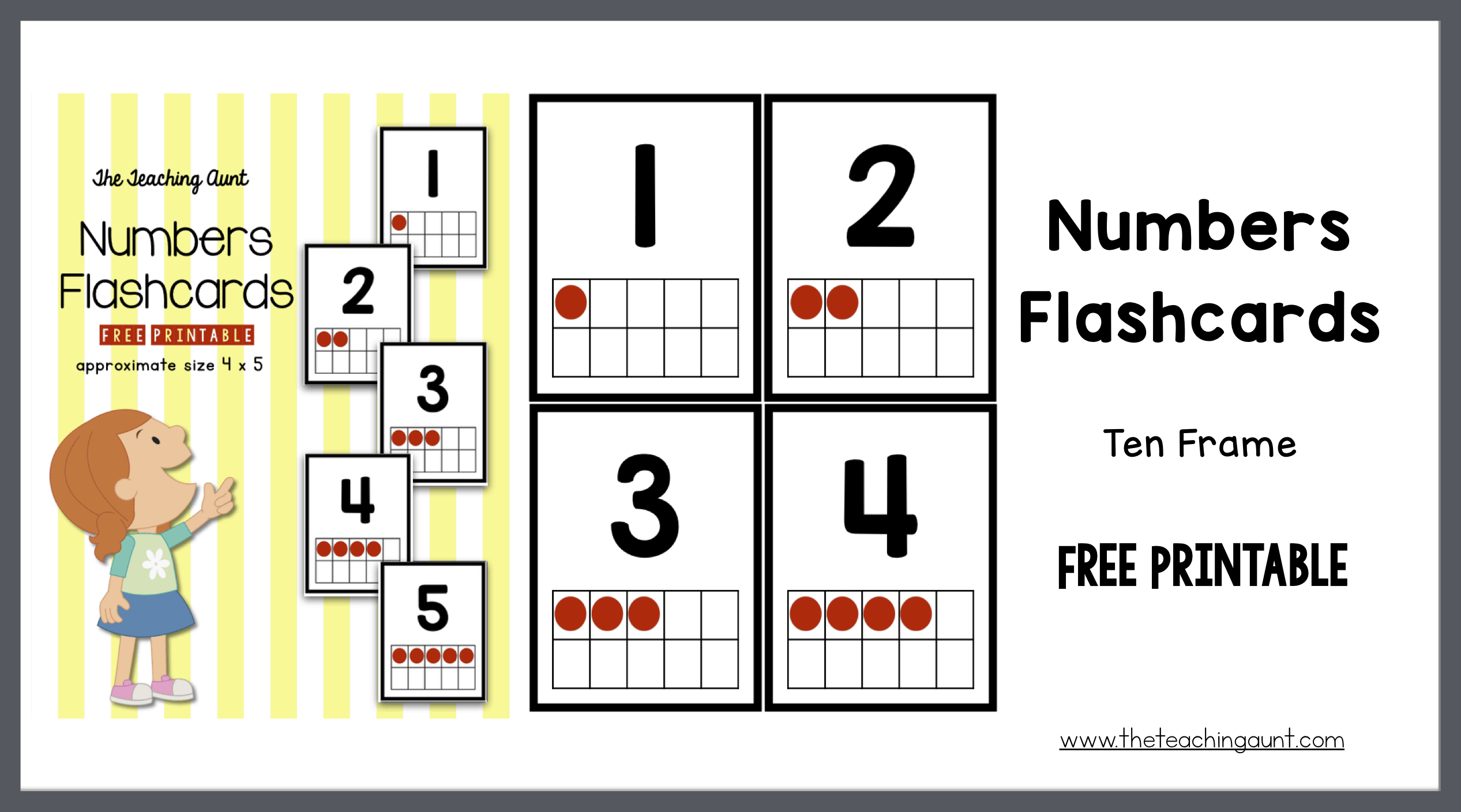 Numbers Flashcards Ten Frame