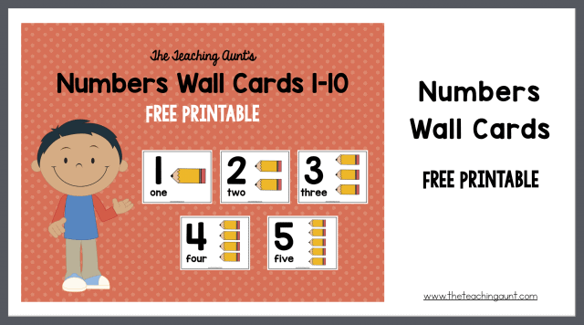 Number Wall Cards for Preschoolers - The Teaching Aunt
