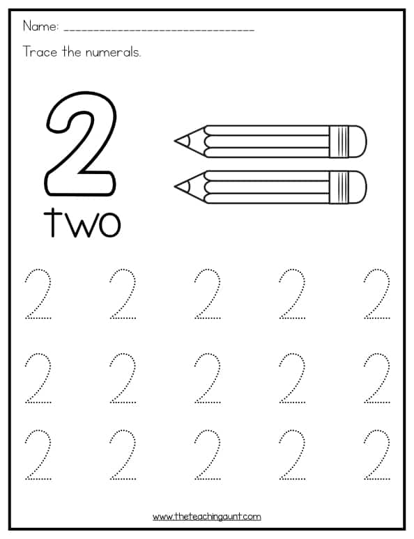 Trace and Color Numbers 1-10