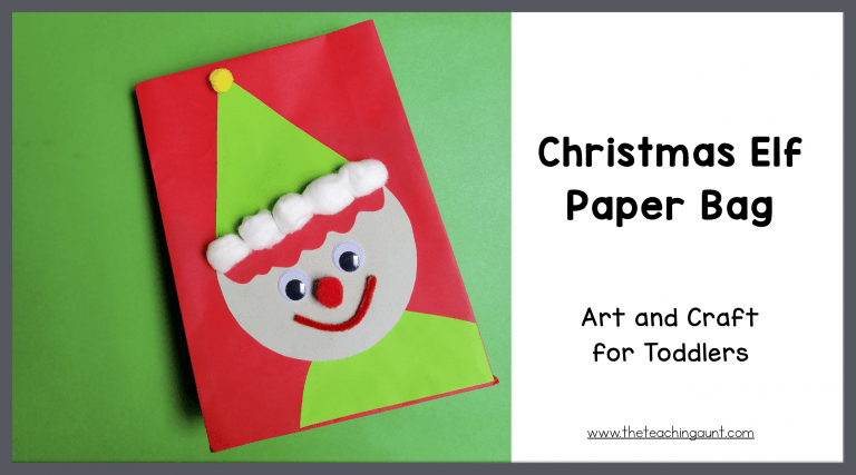 Christmas Elf Paper Bag Art and Craft for Toddlers