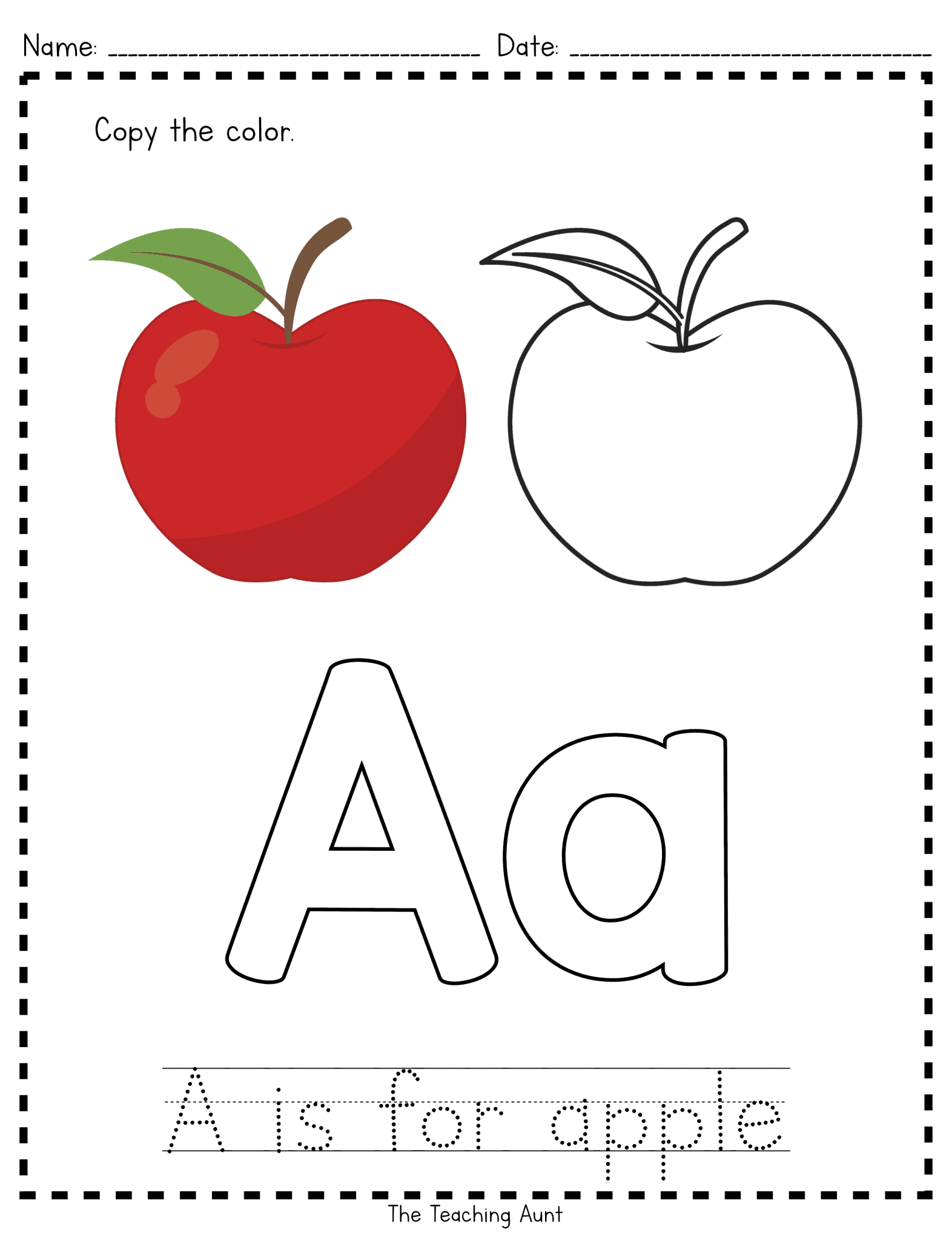 apple-tracing-worksheet