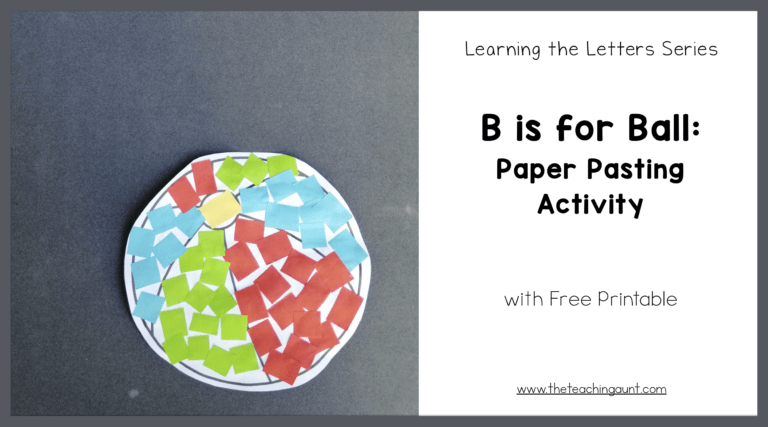 B is for Ball: Paper Pasting Activity