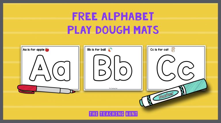 Free Alphabet Playdough Mats
