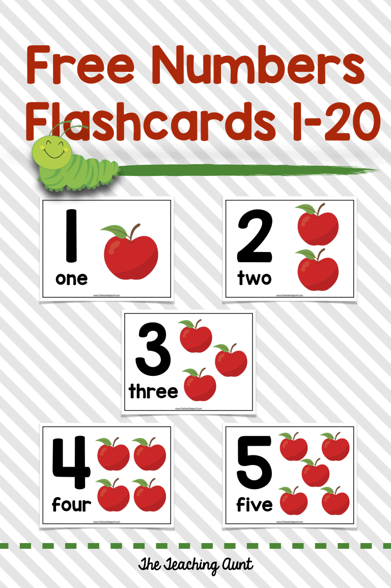 Free Printable Number Flashcards 0 20