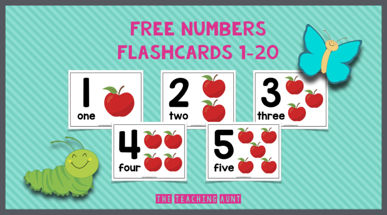 free numbers flashcards 1-20