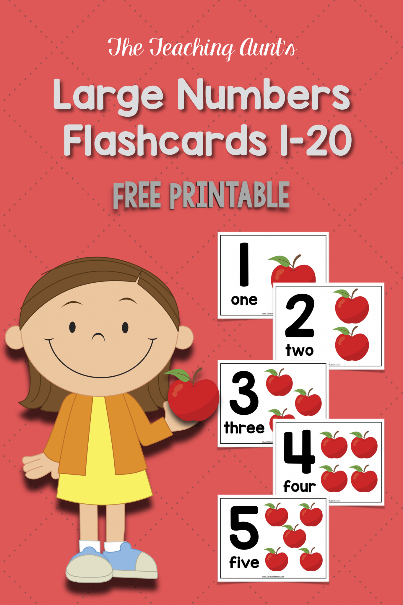 Numbers Flashcards 1-20 - The Teaching Aunt