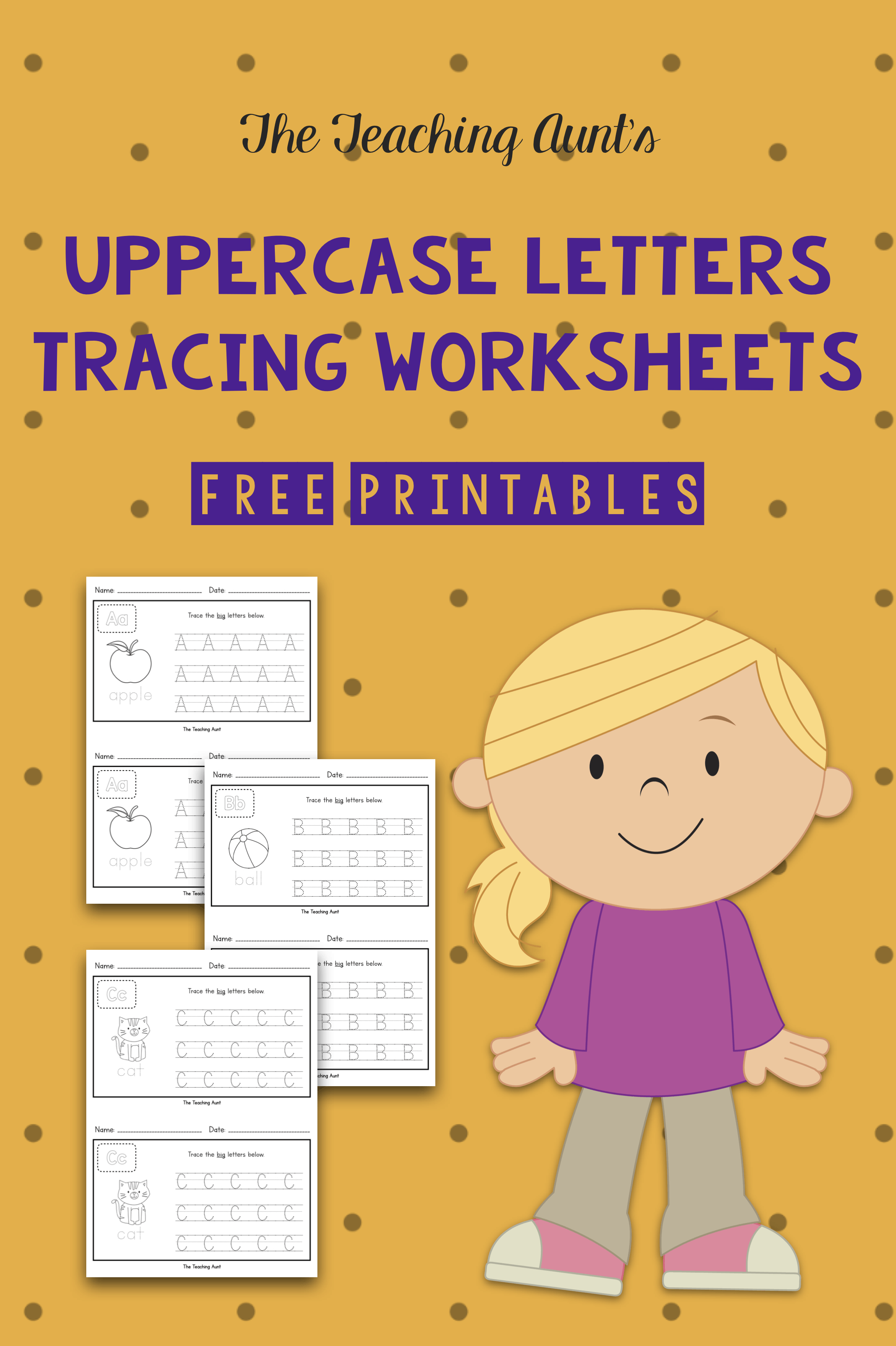 Uppercase Letters Tracing Worksheets