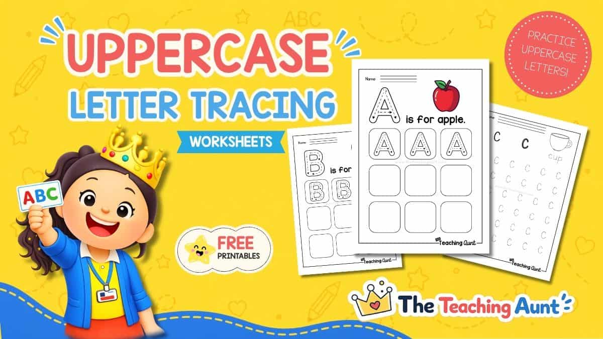 Free uppercase letter tracing worksheets for preschool and kindergarten
