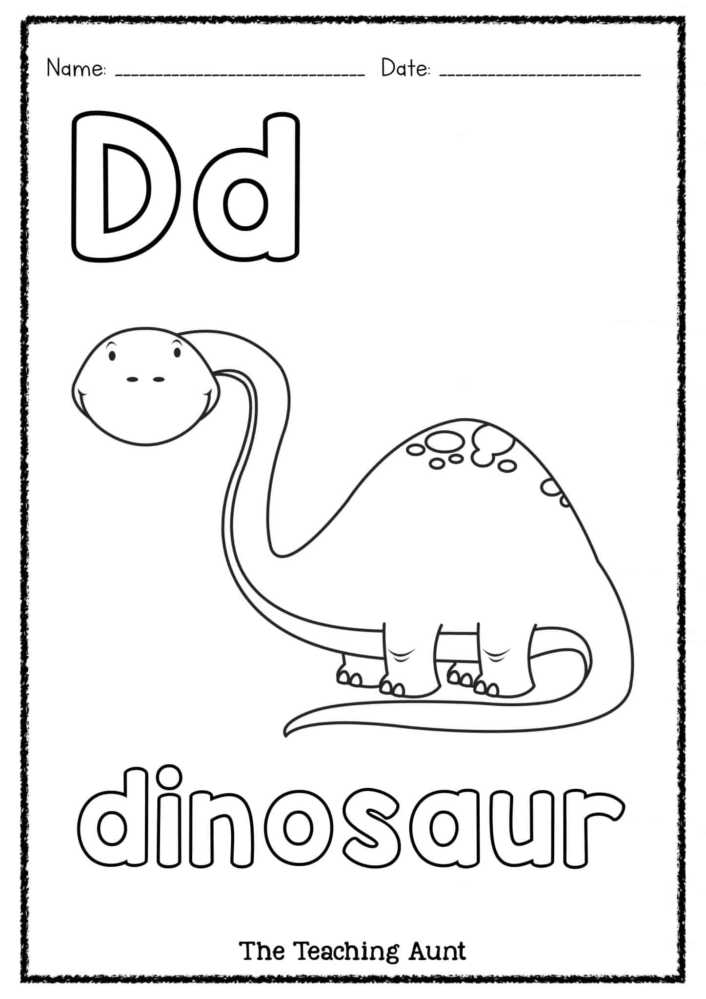 D is for Dinosaur Art and Craft The Teaching Aunt