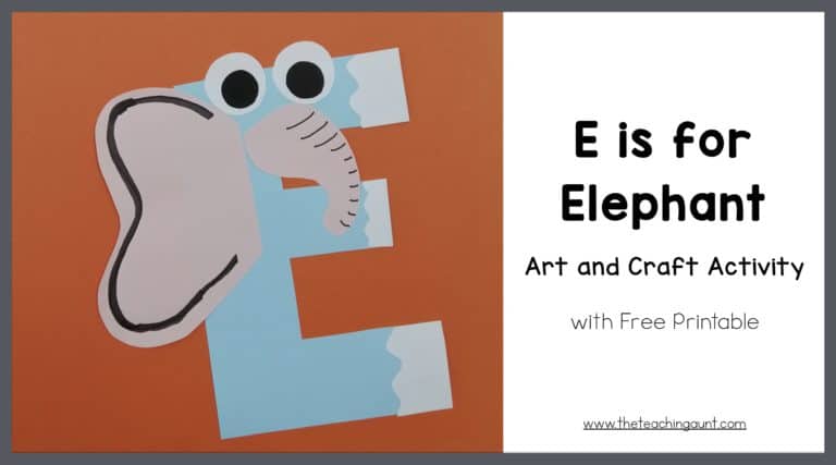 E is for Elephant Art and Craft