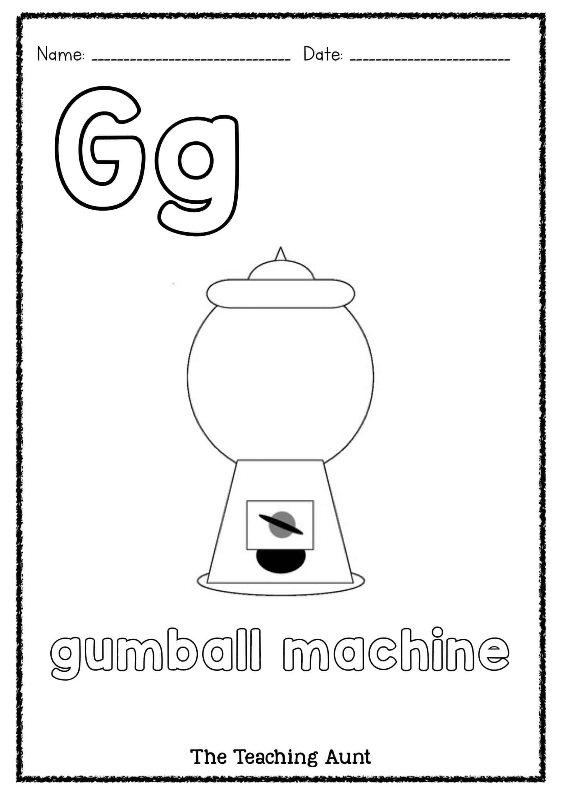 G is for Gumball Machine Art and Craft