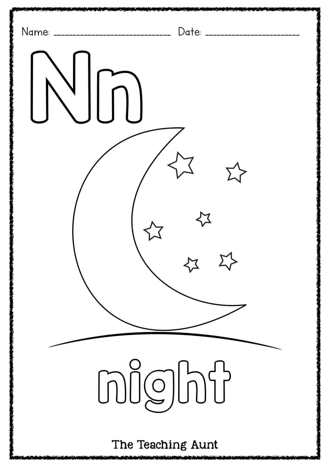 N is for Night Art and Craft - The Teaching Aunt