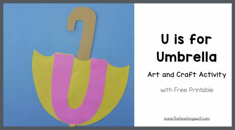 U is for Umbrella Art and Craft