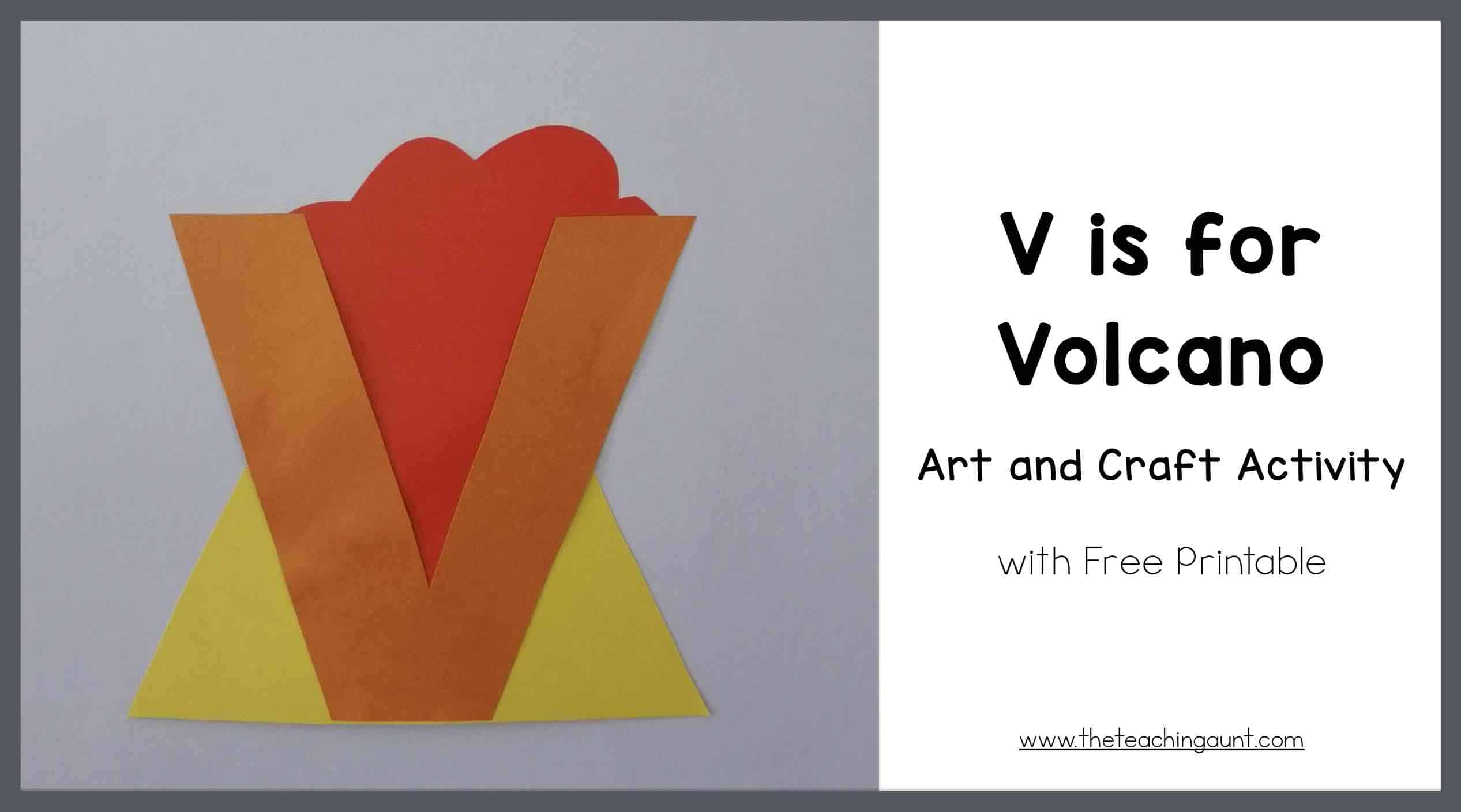 V is for Volcano Art and Craft