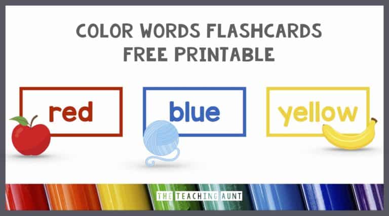 Color Words Flashcards Free Printable