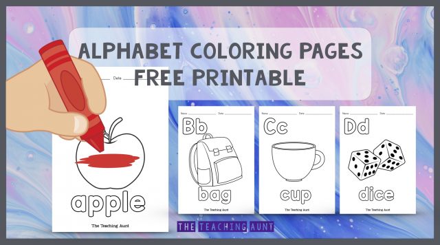 Alphabet Coloring Pages Free Printable - The Teaching Aunt
