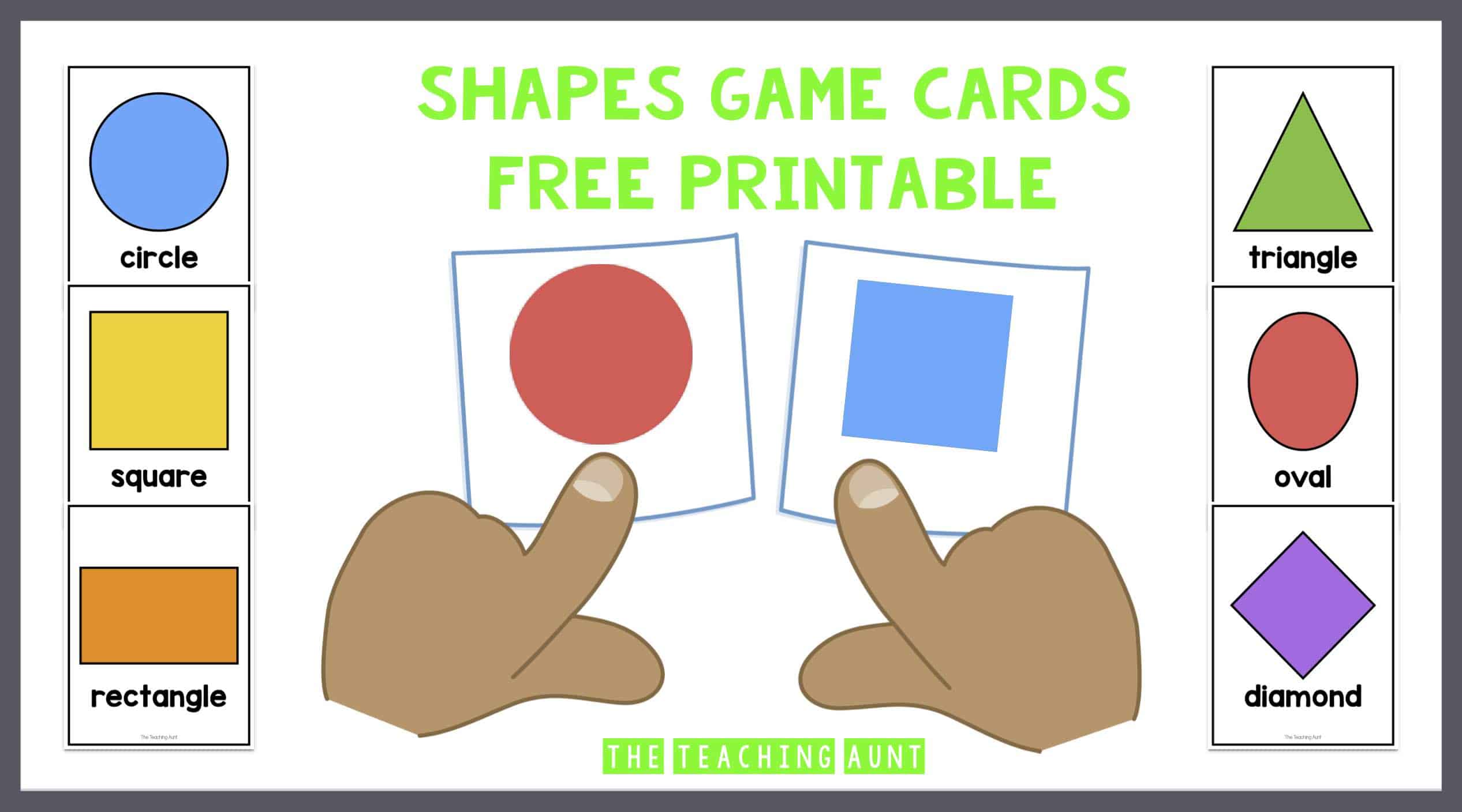 Shapes Game Cards Free Printable