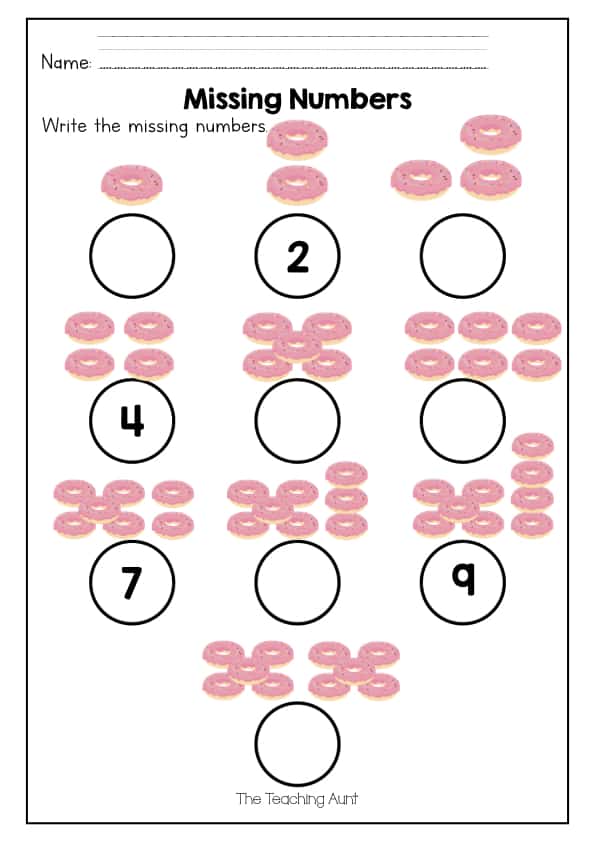 Free Count and Write Numbers Worksheets