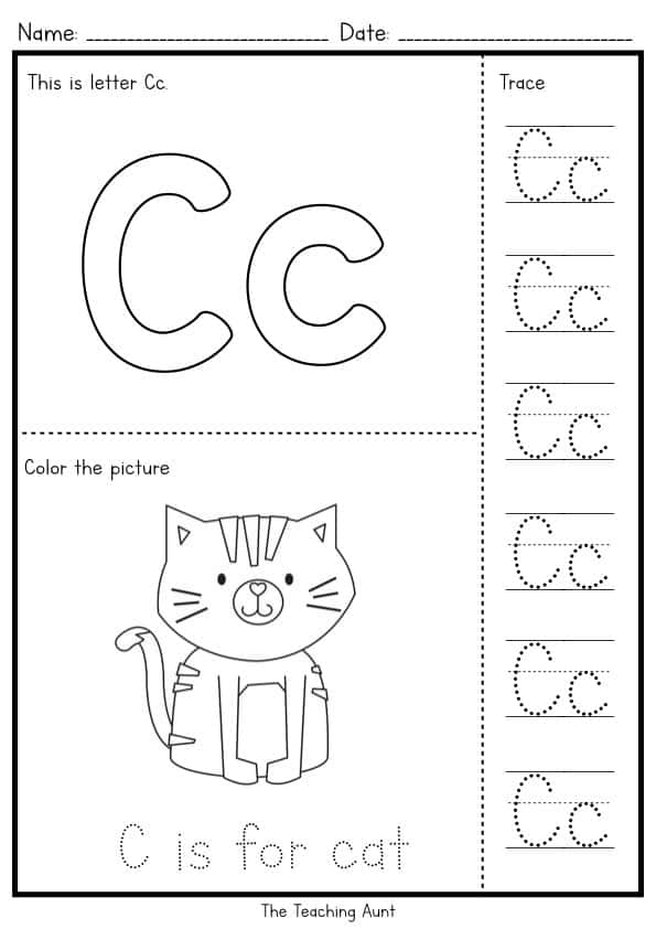 Letters Tracing Worksheets Free