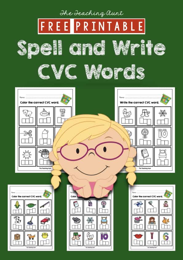 CVC Words Worksheets for Kindergarten