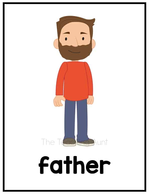 Free Family Flashcards PDF- Father