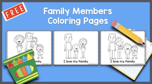 Free Family Members Coloring Pages for Preschool