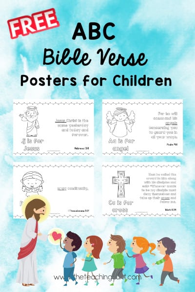 ABC Bible Verse Coloring Pages for Children from The Teaching Aunt