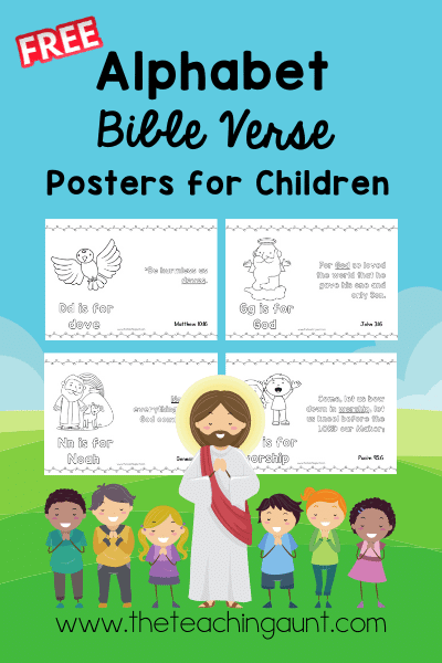 Free Alphabet Bible Verse Posters from The Teaching Aunt
