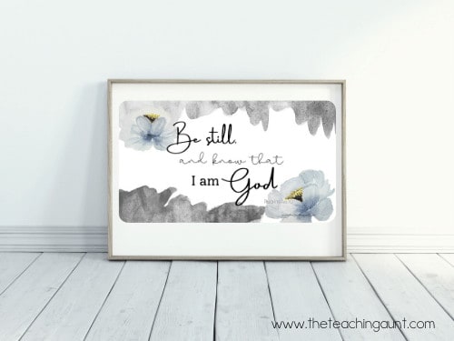 Bible Verse Wallpaper Psalm 46:10 from The Teaching Aunt