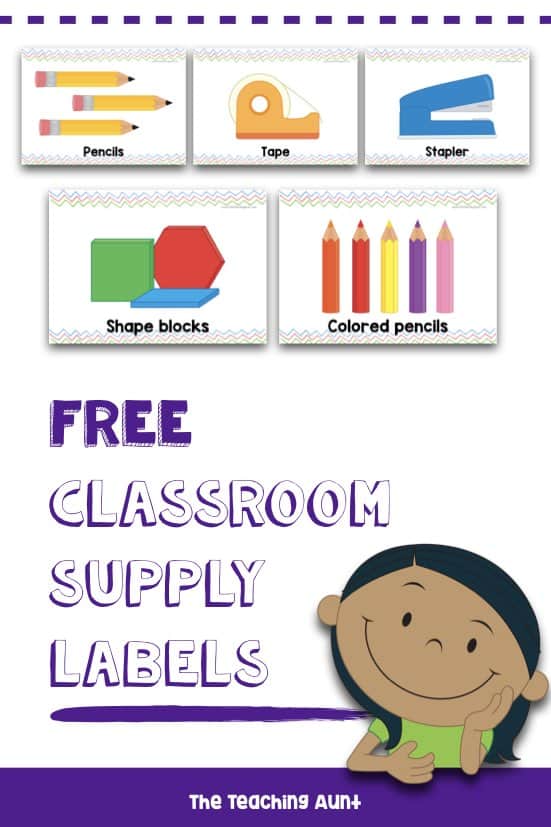 Free Classroom Supply Labels for Preschool