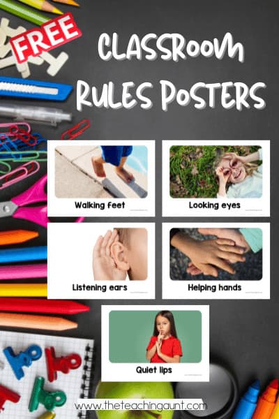 Free Classroom Rules Posters for Preschool