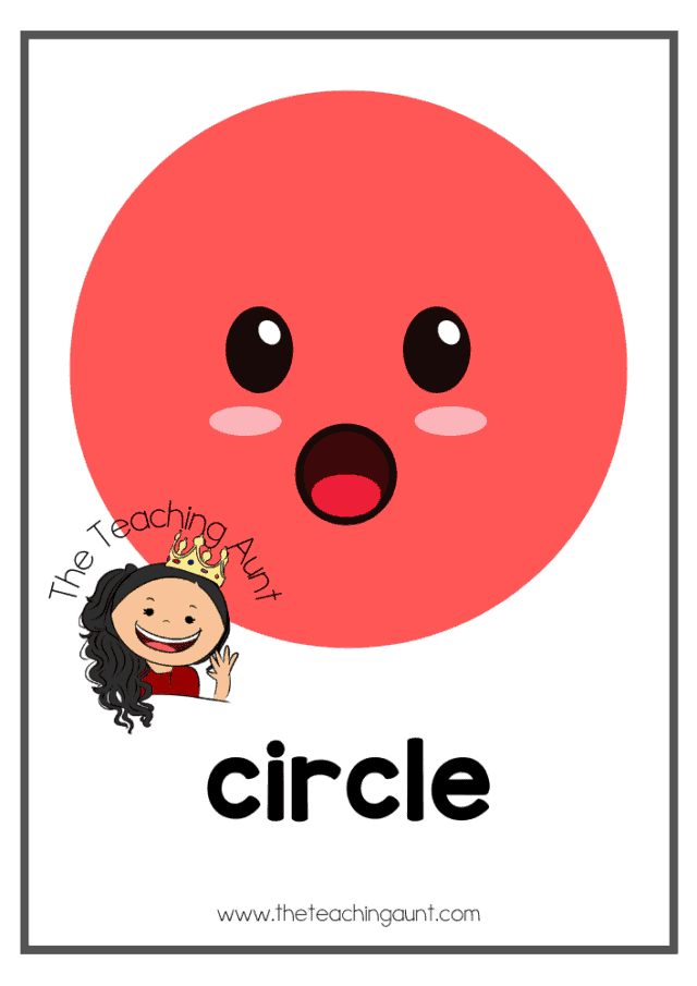 Free Shapes Flashcards PDF - The Teaching Aunt