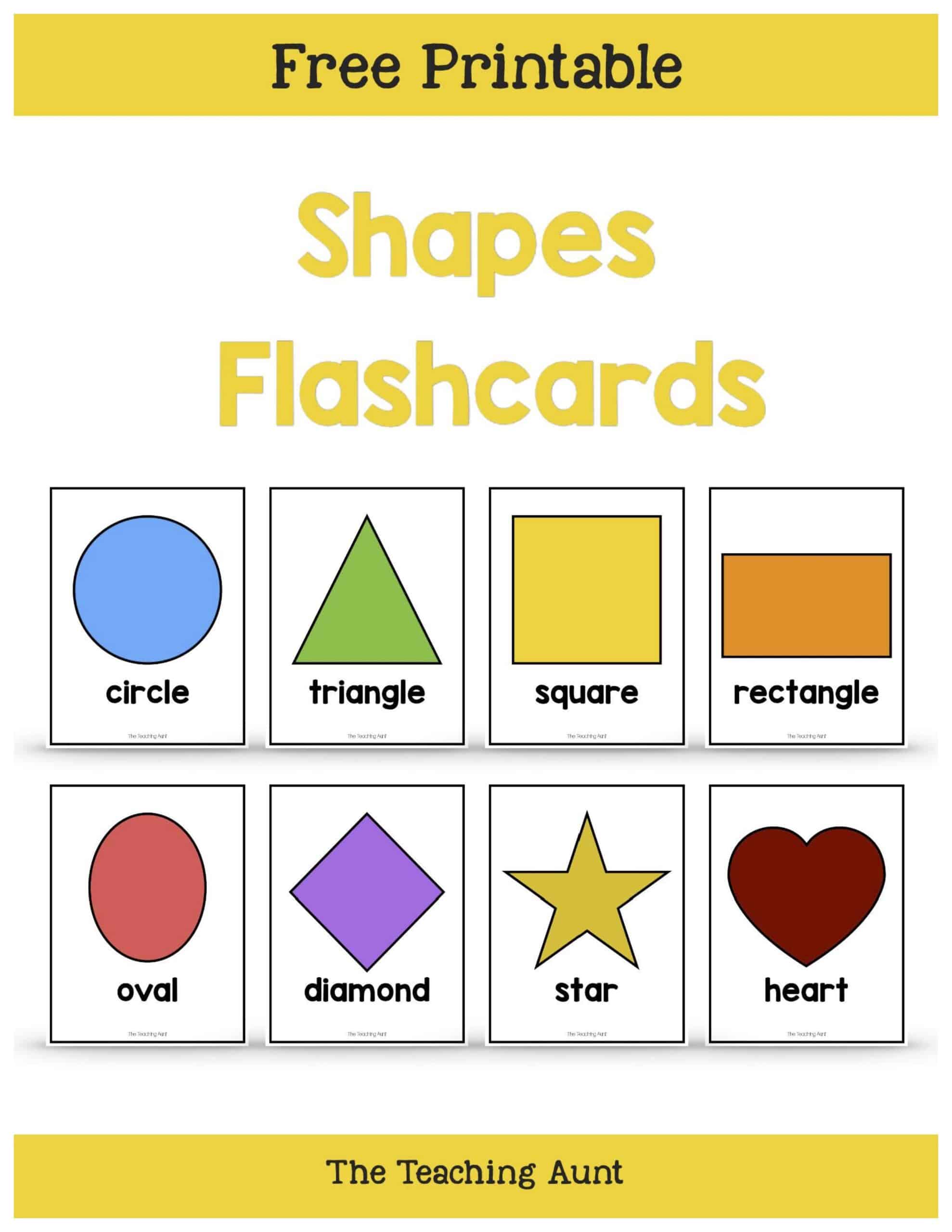 Basic Shapes Flashcards Free Printable