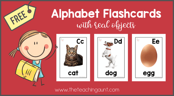 Large Alphabet Flashcards with Pictures - The Teaching Aunt