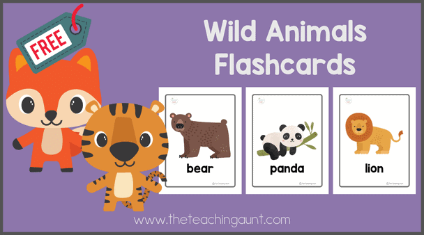 Wild Animals Flashcards - The Teaching Aunt