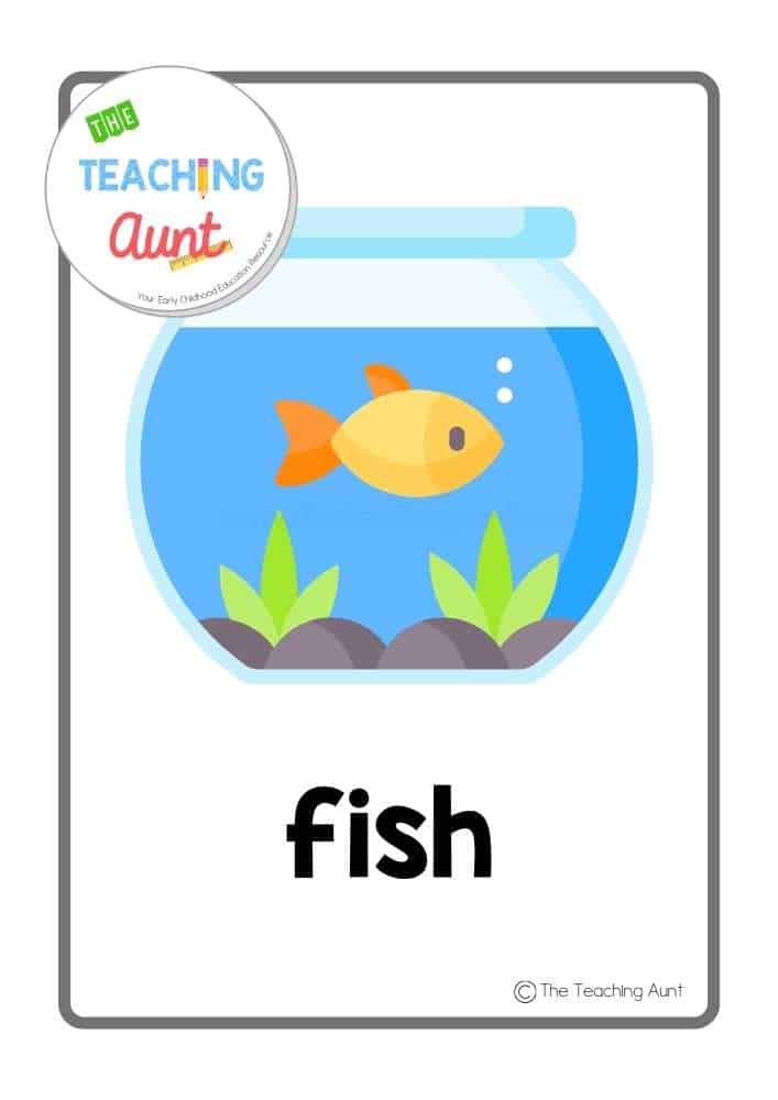 fish Free Pet Animals Flashcards