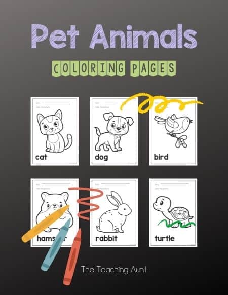 Free Pet Animals Coloring Pages PDF