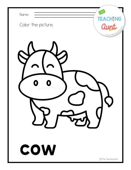 Farm Animals Coloring Pages - The Teaching Aunt