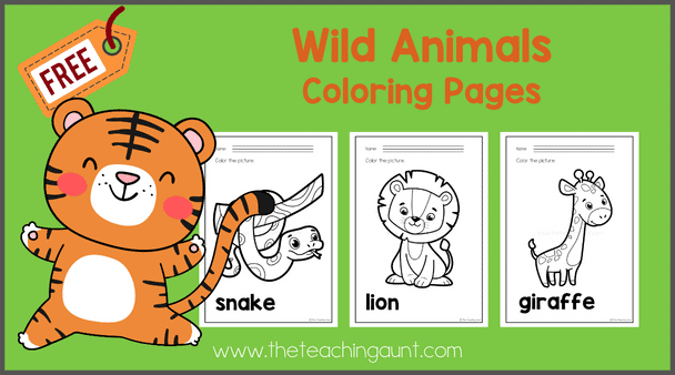 wild animals coloring pages free printables