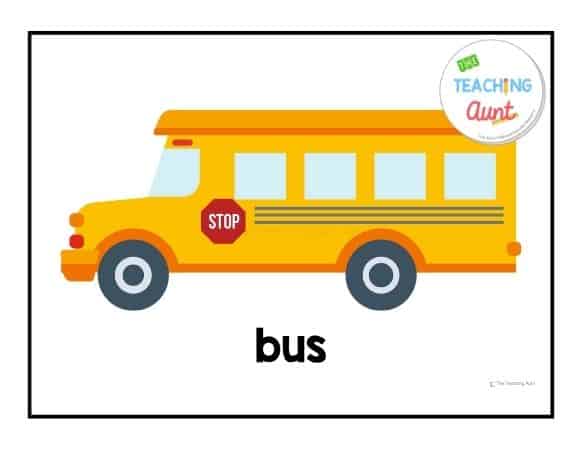 bus transportation flashcards