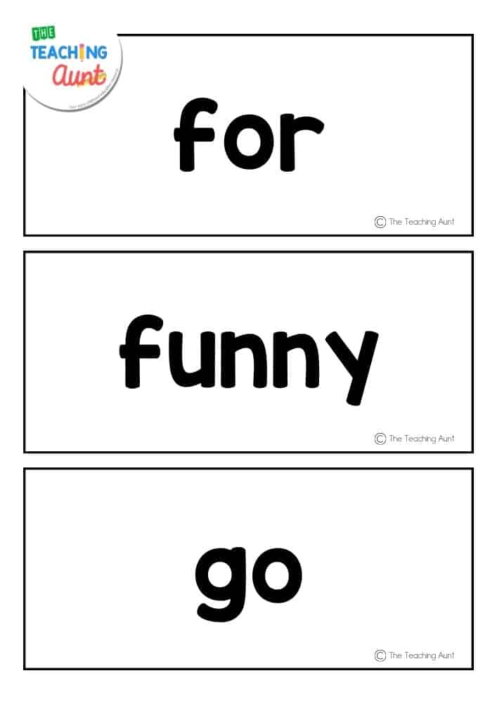 Pre-K Dolch Sight Words 4