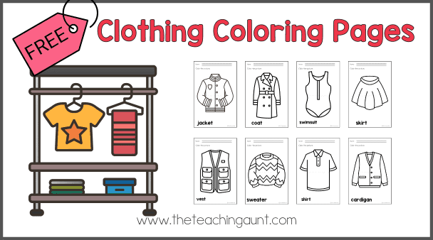 clothing coloring pages pdf