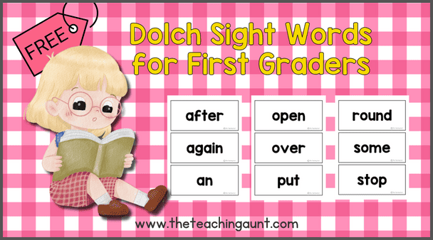 first grade Dolch sight words free printable