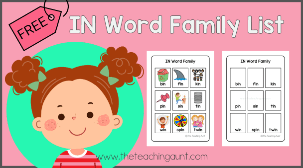 free in word family list